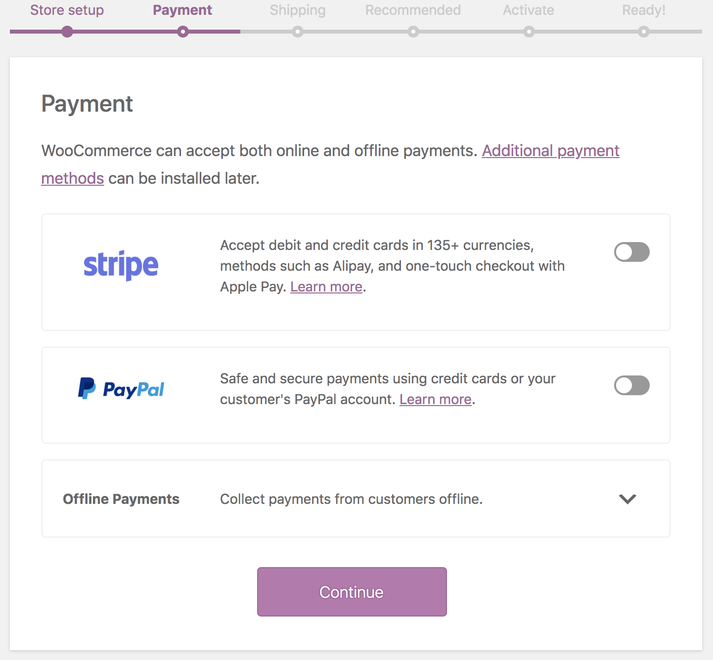 Setting up your payment method for an online store.| Purely Write